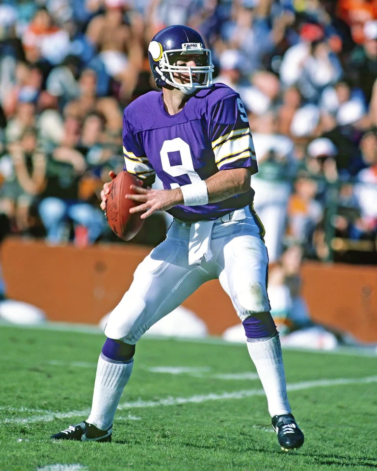 Impresión fotográfica brillante Tommy Kramer #9 Minnesota Vikings NFL 8"X10" 7-TWC Foto 1 de 1