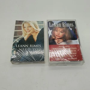 Lot of 2 Leann Rimes Cassette Tapes I Need You God Bless America Country - Picture 1 of 7