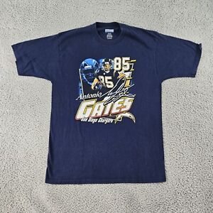 Reebok T-Shirt Mens Medium Blue Antonio Gates #85 San Diego Chargers