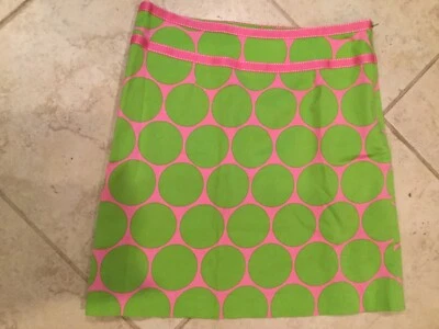 Skirtin Around New Canaan Skirt A-Line Green Pink Cotton Women's 6 NWOT - Image 1 of 4