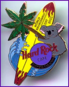 Hard Rock Cafe SURFERS PARADISE 2001 World Environment Day PIN Koala Surf #9420 - Picture 1 of 1
