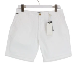 Pantalones Cortos SCOTCH & SODA Para Hombre W30 Chino Turn Up Cremallera Mosca Blanco - Imagen 1 de 9
