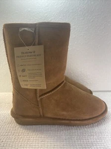 BEARPAW WOMEN'S S410W BROWN SUEDE LINED PULL ON BOOTIES SIZE 6 - Picture 1 of 9