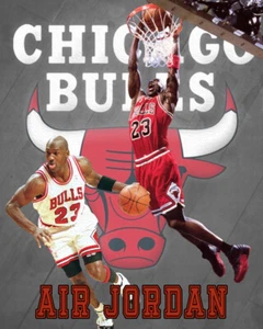 Chicago Bulls Lithograph print of Michael Jordan - Picture 1 of 1