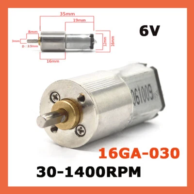 Mini Getriebemotor 16GA-030 Elektromotor für Modellbau, RC 30RPM - 1400RPM 6V - Bild 1 von 4