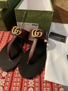 gucci gold marmont sandals