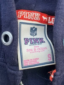 Y2K Victoria’s Secret PINK Chicago Bears BLING Hoodie NFL size S Full Zip - Picture 1 of 7