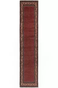 Sarough Hand-Knotted 397x80 cm-Orient, Carpet, Rug, Runner, Red - Picture 1 of 12