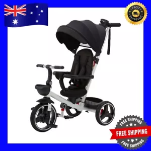 4 in 1 Canopy Trike Ride On Tricycle Toddler Bike 1.5-5 yrs Max 20kg Black White - Picture 1 of 9