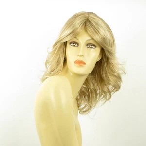 Perruque femme mi-longue blond méché blond très clair ELISE 15t613 - Picture 1 of 8
