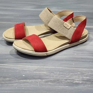 Ecco Damara Ankle Gladiator Sandal Size EU 40, US 9-9.5 Red Beige - Picture 1 of 11