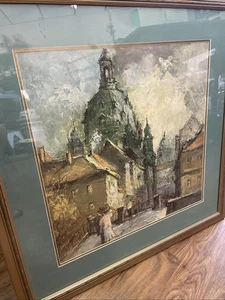 Ewald Hess, Dresden, Blick von der Brühlschen Terasse, 1978 Framed Print - Picture 1 of 7