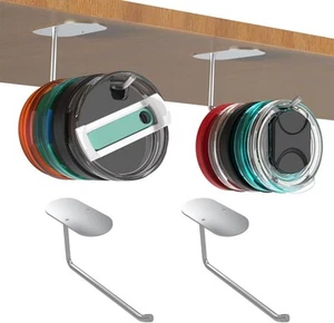 Simple Tumbler Lid Organizer, 2 Pack Kitchen Organizer and Storage Silver - Picture 1 of 5