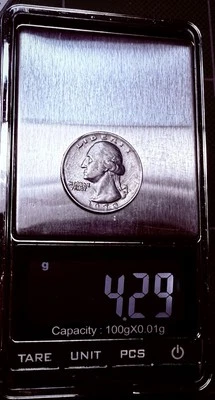 1970 D WASHINGTON QUARTER STRUCK ON  "WRONG/SPLIT PLANCHET"  MAJOR ERROR COIN - Image 1 of 4