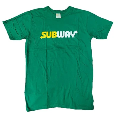 NUEVA CAMISETA SUBWAY Cuello Redondo Manga Corta Unisex Mediana Foto 1 de 4