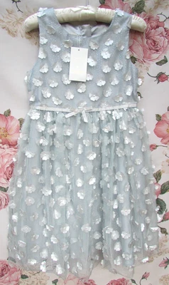 MONSOON BNWT Silver Grey Sparkle Tulle ORLA Prom Party Occasion Dress 9-10 £60 - Image 1 of 4