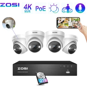 ZOSI 8SN-2255AW4-20 4K POE Security Camera System, White - Picture 1 of 3