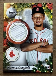 2025 Topps Holiday Player Relics Insert Card Kristian Campbell RC #PR-KC Red Sox - Picture 1 of 2