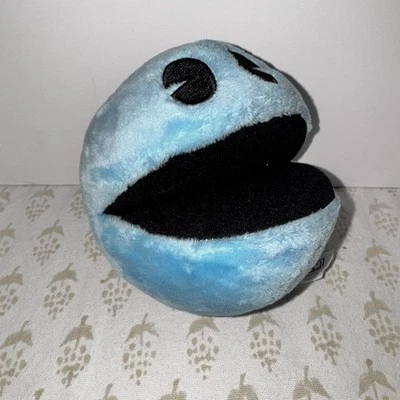 Pac-Man Blue Classic 4.5" Plush Toy Factory Bandai Namco 2022 Arcade Game Atari - Image 1 of 4