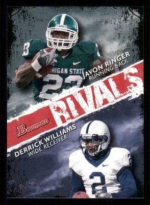 2009 Bowman Draft Rivals #R3 Javon Ringer/Derrick Williams - Image 1 of 2