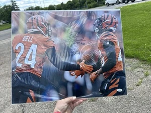 Cincinnati Bengals Vonn Bell & Eli Apple Dual Auto 16x20 With COA’s! - Picture 1 of 1