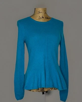 Antonio Melani Pequeño Azul Teal 100% Cachemira DEFECTO VER FOTOS Foto 1 de 4