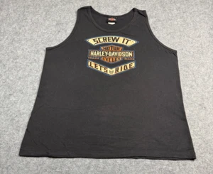 Screw It Let's Ride HD Harley Davidson Cowboys SATX Black Tank Top Shirt L 2011 - Picture 1 of 16