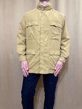 Corneliani Classic Sand Multipockets Button / Zip Jacket Made in Italy Size 52