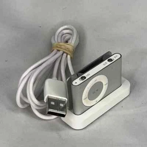 APPLE IPOD SHUFFLE , Silver, With Charging Dock , Tested, Excellent Condition. - Picture 1 of 4