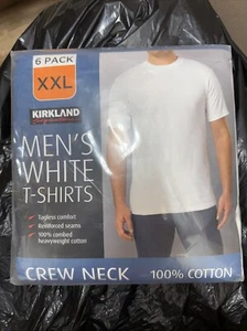 Kirkland Signature Men's 6-Pack Crew-Neck T-shirts - White XXL - Picture 1 of 2