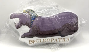 2025 Krewe of Cleopatra Hippotamus Pillow New Orleans Mardi Gras Hippo Large - Picture 1 of 10