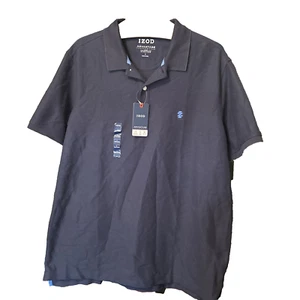 NEU Herren Izod Advantage Performance LRG peacoat blau Hemd neu mit Etikett Kragen kurz Slv - Bild 1 von 7