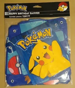 🔥 Pokemon - Happy Birthday Banner - 7.59 Ft - Kids Birthday - NEW! - Picture 1 of 2