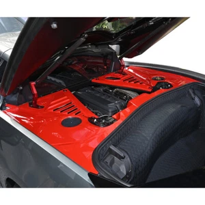 Cubierta del panel de la bahía del motor rojo para Chevrolet Corvette C8 Z06 Z51 2020~24 - Imagen 1 de 14