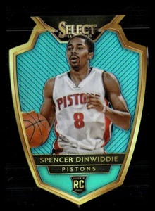 2014-15 SELECT LIGHT BLUE DIE CUT /199 ROOKIE PREMIER SPENCER DINWIDDIE PISTONS - Picture 1 of 1