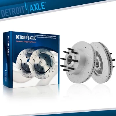 Передние перфорированные дисковые тормоза RWD для Ford F-250 F-350 Super Duty 2013–2025 годов выпуска - Изображение 1 из 4