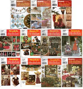 CHOICE: UNCUT Simplicity Holiday Pattern Collection Christmas Decor - Picture 1 of 69