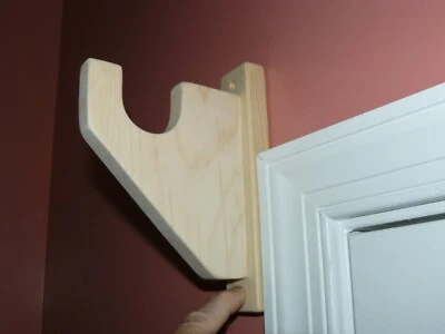 Angled Wood Curtain Rod Brackets - Image 1 of 4