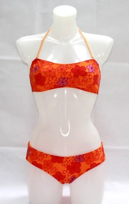 Speedo Bikini set Swimwear Swimsuit Women Size 10 Orange Lined Beach Holiday - Image 1 of 4