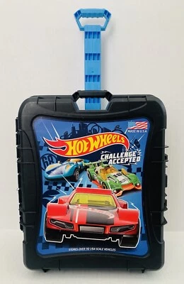 Hot Wheels 110 Car Carrying Case Storage Organizer Rolling Suitcase Made in USA - Image 1 of 4