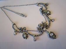 Antique Georgian Victorian Silver Girandole Paste Necklace