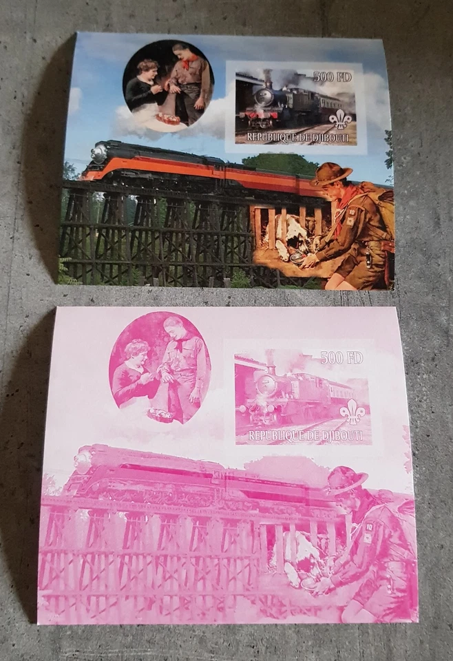 DJIBOUTI SCOUTING JAMBOREE MINIATURE SHEET &PROOF - Image 1 of 1