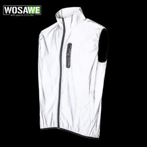 Cycling Full Reflective Vest Sports Night High Visibile Jacket Waterproof Gilet