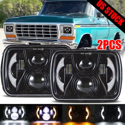 Par de faros 5x7 7x6 LED sellados alto/bajo ajuste Ford F150 F250 F350 F450 Super Duty Foto 1 de 4