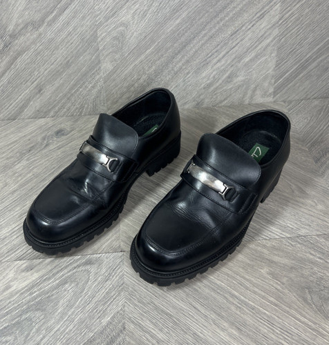 Mocassini Clarks nero etichetta verde taglia UK 9