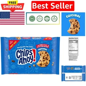 Crispy Chocolate Chip Cookies in Resealable Pack - Perfect Party Snack 25.3 oz - Picture 1 of 22