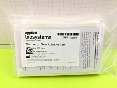 Filme adesivo transparente Applied Biosystems MicroAmp, 4306311, pacote com 100, 7-5-2024 - Imagem 1 de 4