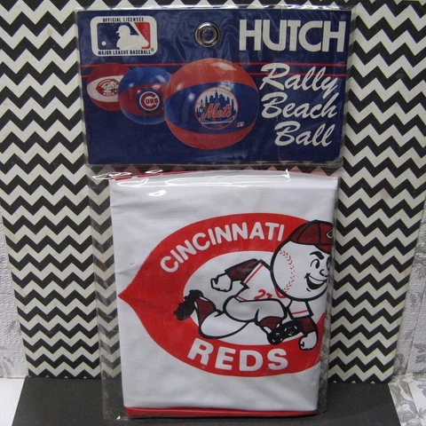 Cincinnati Reds Baseball Vtg Rally Beach Ball Mr Red 16 Inch Hutch PVC MLB NOS Cover