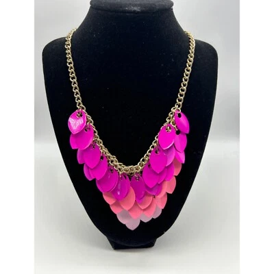 Vibrante Collar de Cota de Malla Rosa, Lila, Aluminio Fucsia Escala 20" Foto 1 de 4