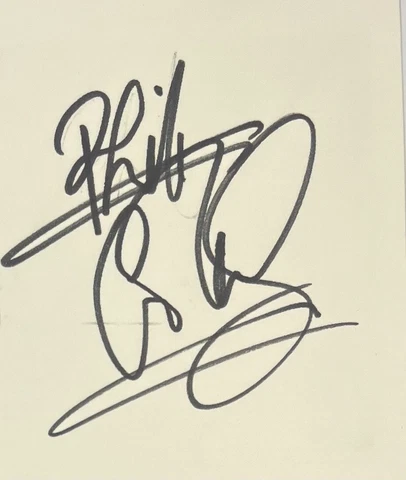 Genesis : Phil Collins Signed Autograph Book Page Cover